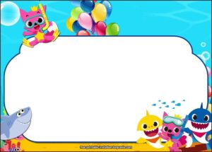 Baby Shark Birthday Party Invitation Template