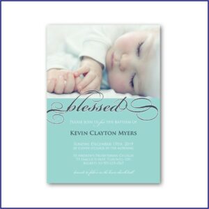 Baptism Invitation Blank Templates For Boy