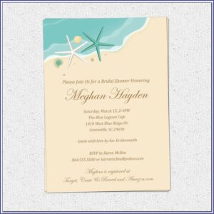 Beach Themed Wedding Invitation Templates Free