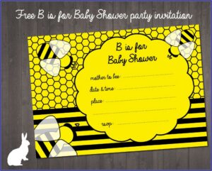 Bee Gender Reveal Invitations Free