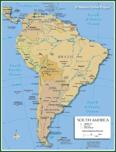 Big Map Of North And South America
