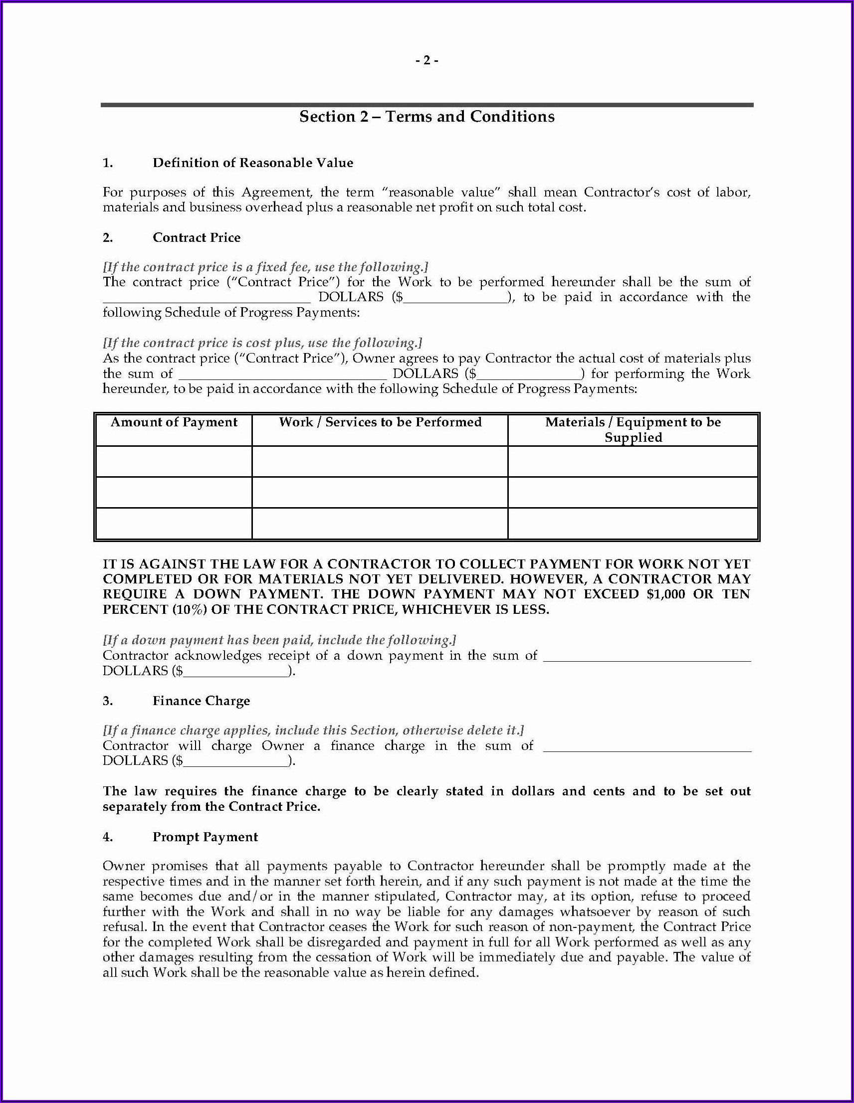 Binding Financial Agreement Template Free