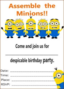 Birthday Invitation Card Blank Template