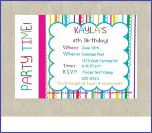 Birthday Invitation Card Sample