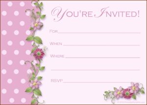 Birthday Invitation Templates Blank