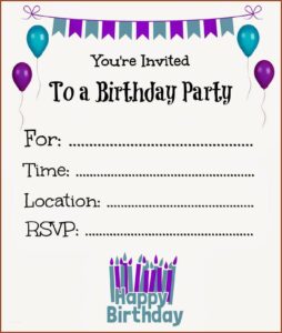 Birthday Invitation Templates Free Download