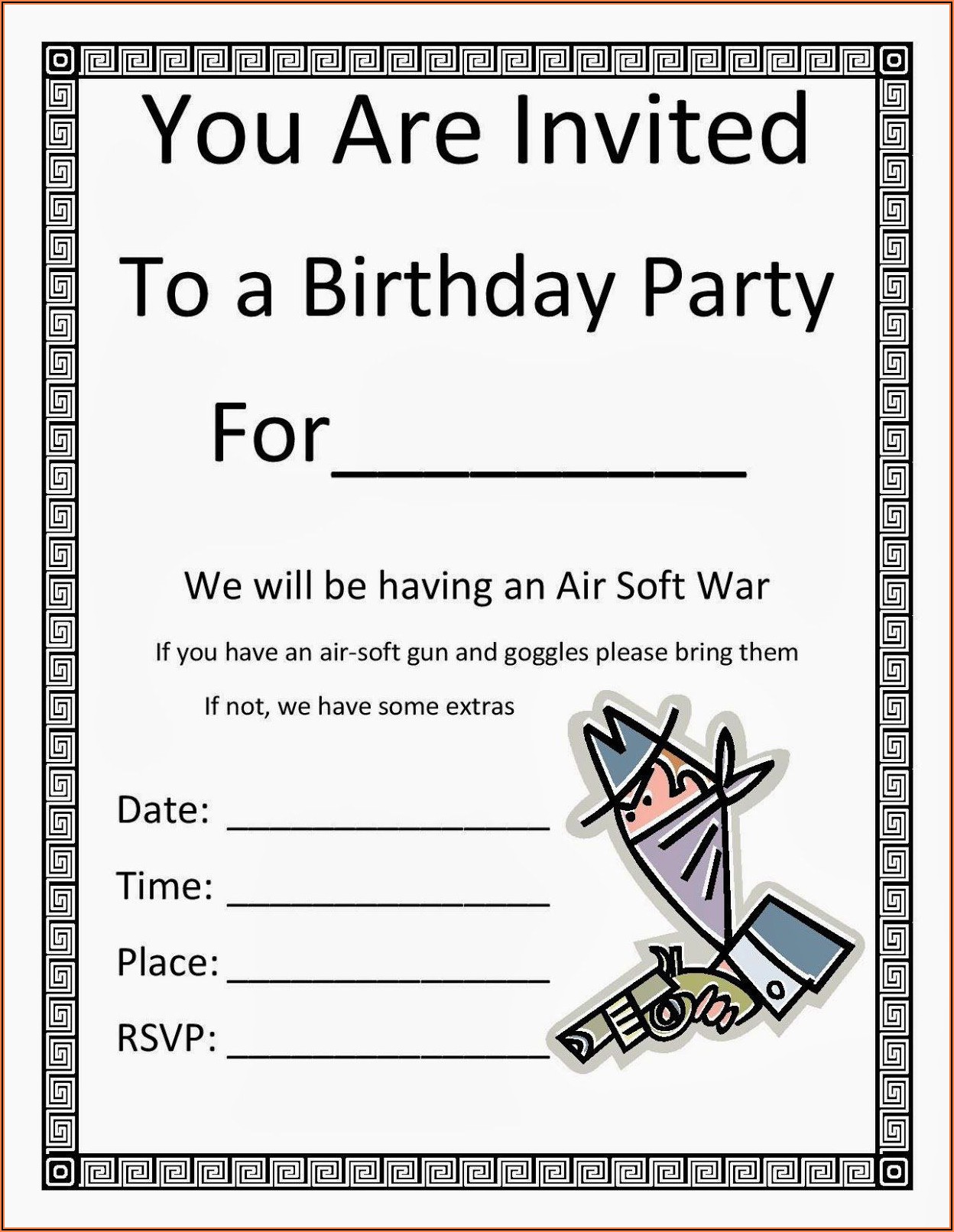 Birthday Invitation Templates Free Word