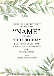 Birthday Invitation Templates Microsoft Word