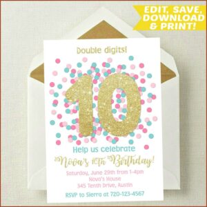 Birthday Invitation Templates Photoshop Free