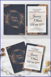 Black And Rose Gold Invitations Free