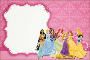 Blank Disney Princess Invitation Template
