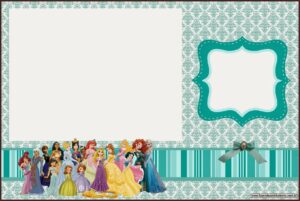 Blank Disney Princess Invitations