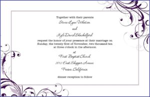 Blank Free Wedding Invitation Templates For Word