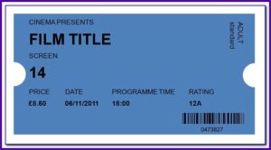 Blank Movie Ticket Stub Template