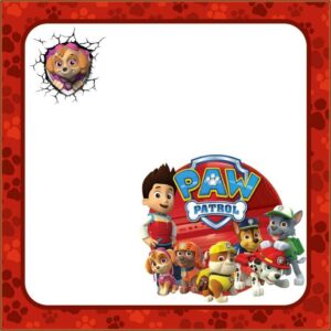 Blank Paw Patrol Birthday Invitations