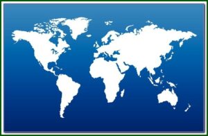 Blank World Map Pacific Centered