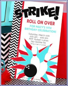 Bowling Party Invitation Template Word Free