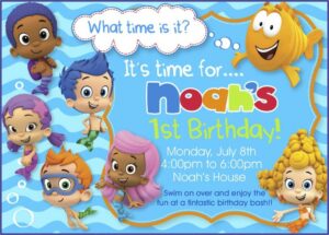 Bubble Guppies Invitations Templates Free