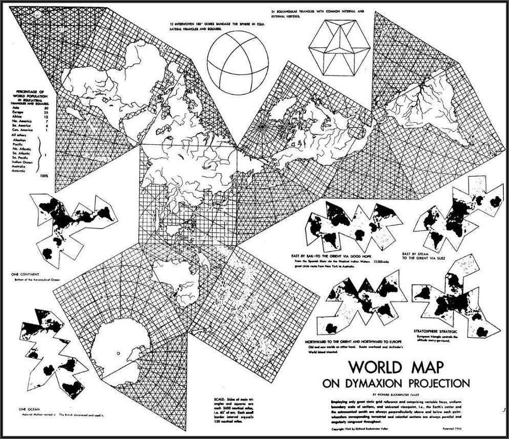 Buckminster Fuller Dymaxion Map