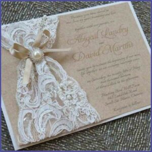 Burlap And Lace Wedding Invitations Diy