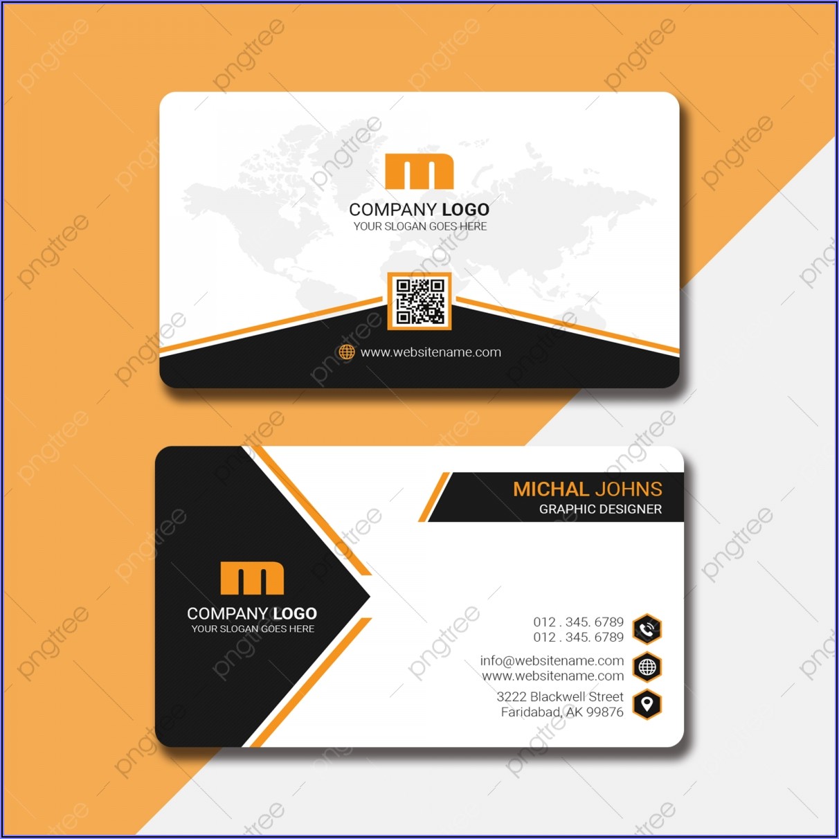 Business Card With Qr Code Template