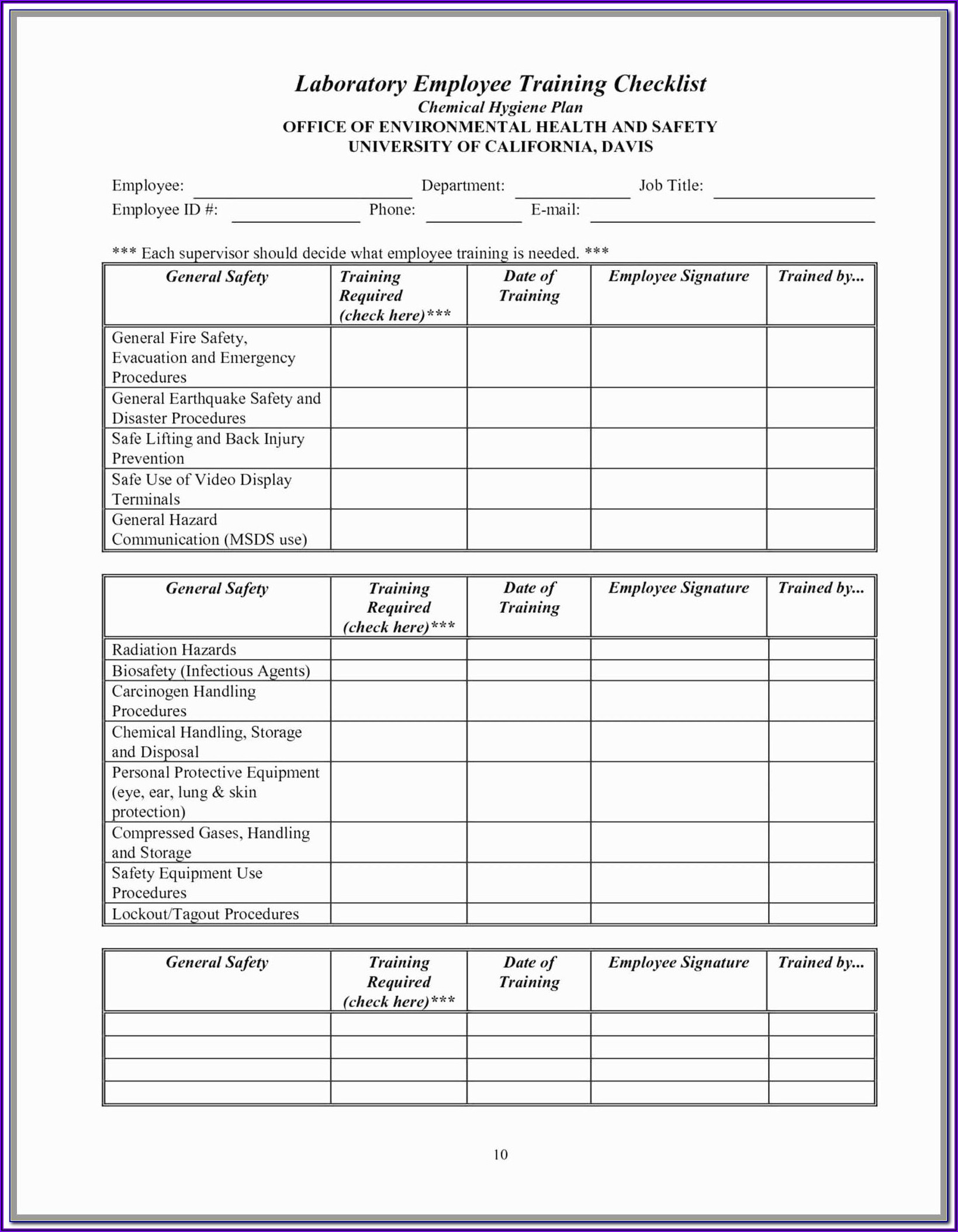 Cal Osha Lock Out Tag Out Procedure Template