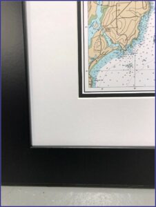 Cape Cod Nautical Chart Framed