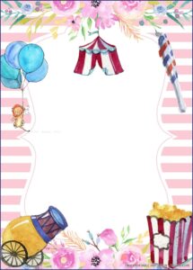 Carnival Birthday Invitations Free Template
