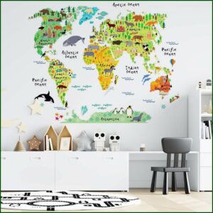 Childrens Wall Sticker Map