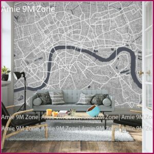 City Map Mural Wallpaper