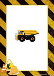 Construction Birthday Invitations With Picture