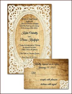 Country Wedding Invitations With Rsvp