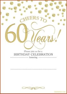 Create 60th Birthday Invitations Free
