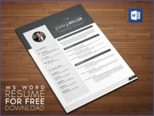 Cv Resume Template Word Free Download