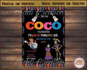 Disney Coco Birthday Invitations