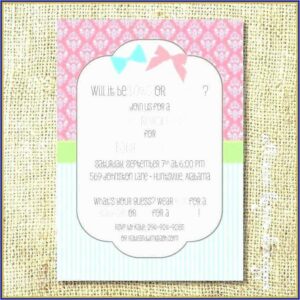 Downloadable Free Printable Gender Reveal Invitations