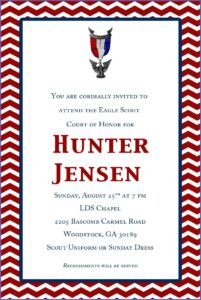 Eagle Scout Invitations Free Printable