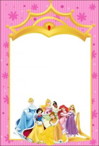 Editable Disney Princess Invitation Template