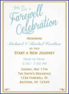 Editable Farewell Invitation Templates Free