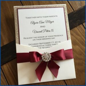Elegant Burgundy Wedding Invitations