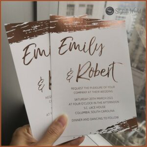Elegant Gold Foil Wedding Invitations