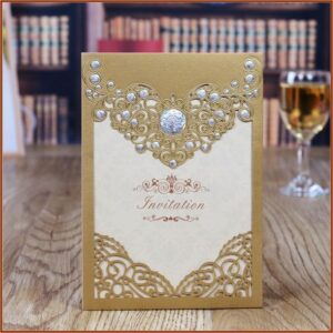 Elegant Gold Wedding Invitations