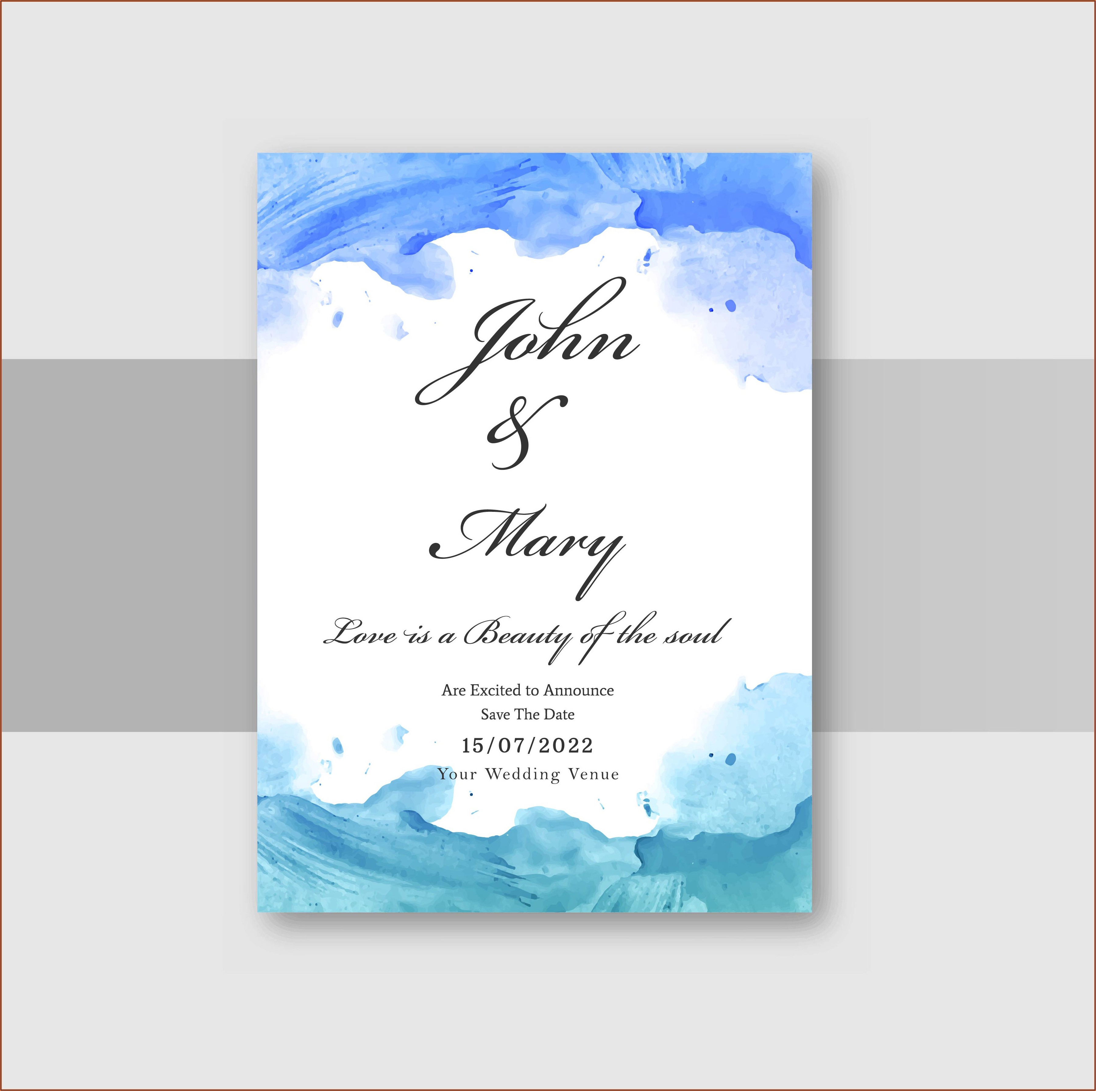 Elegant Wedding Invitation Card Design