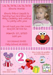 Elmo 1st Birthday Invitation