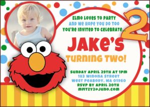 Elmo 1st Birthday Invitations