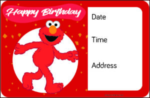 Elmo Birthday Invitations Free Template