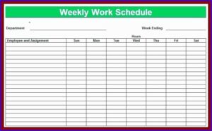 Employee Daily Work Schedule Template