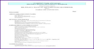 Employee Manual Sample Pdf