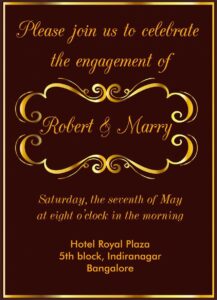 Engagement Invitation Template Online Free