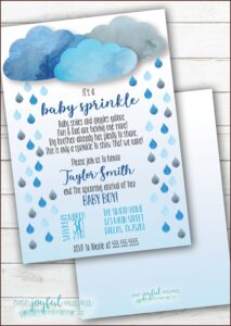Etsy Baby Boy Sprinkle Invitations